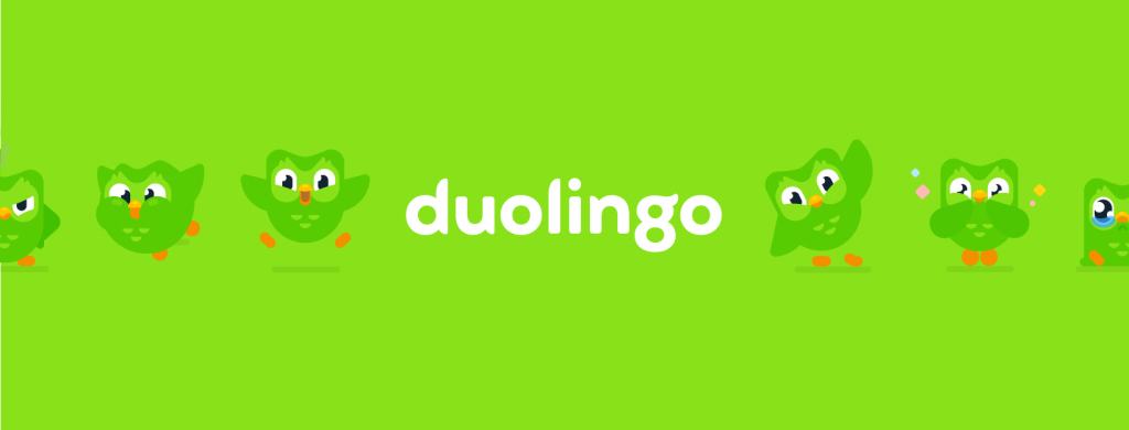 Logo do duolingo com o mascote